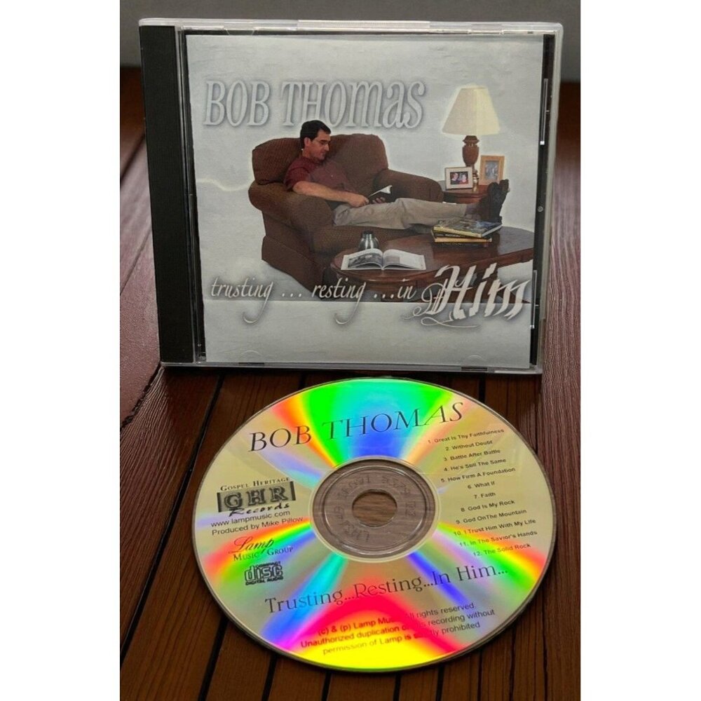 Bob Thomas Trusting Resting In Him CD Christian Gospel Heritage 12 Tracks
